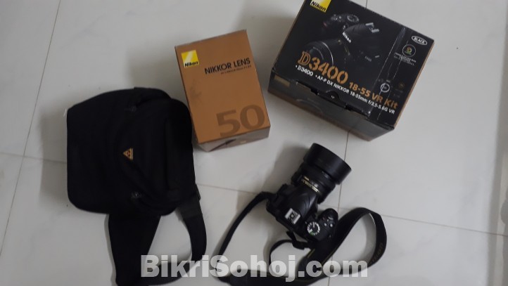 Nikon D3400 With Prime lenc